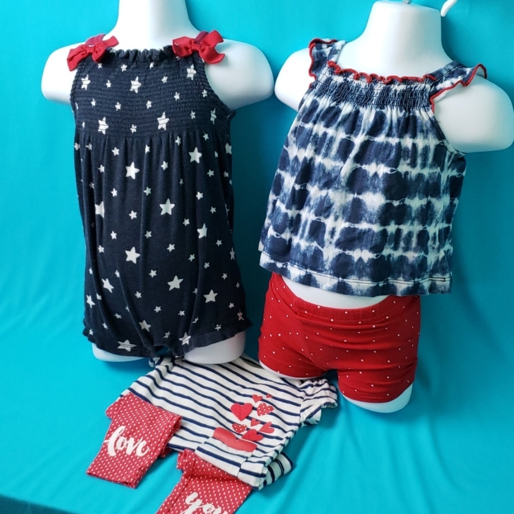 6m Carter's two piece outfits, one Gymboree Jumper